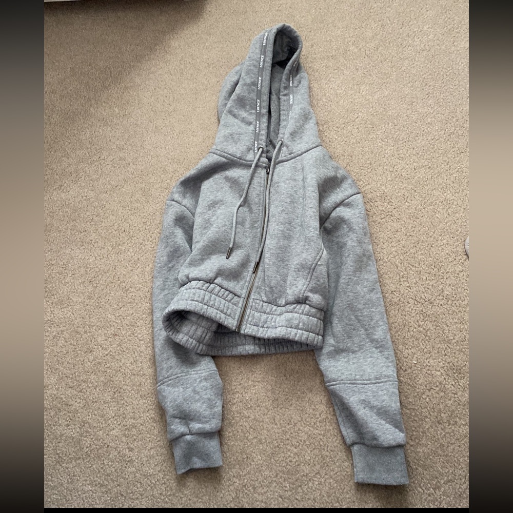 Lounge Apparel Cropped Zip-Up Hoodie